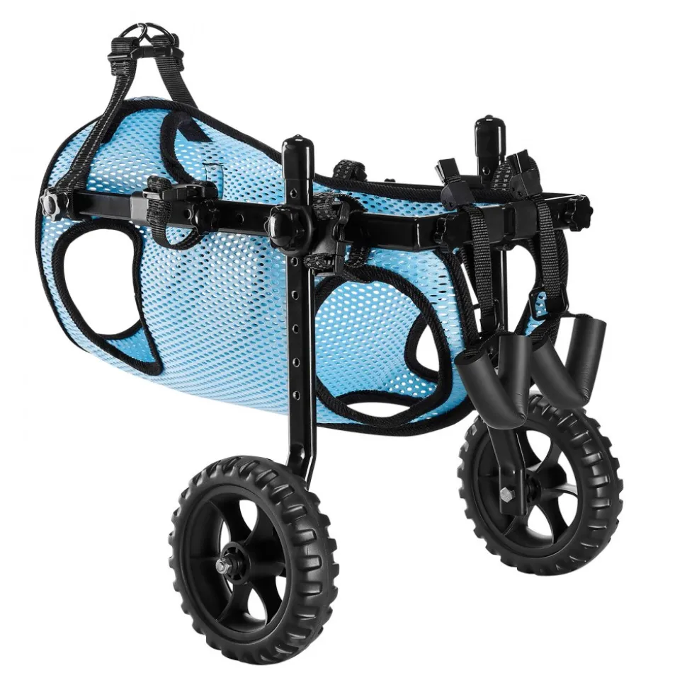 VEVOR Dog Wheelchair for Back Legs, Adjustable 2 Wheels Pet Wheelchair, Lightweight Dog Cart with Shock-Absorbing Wheels, Mobility Support Wheel Chair for Disabled Injured Dogs up to 22lbs, Medium