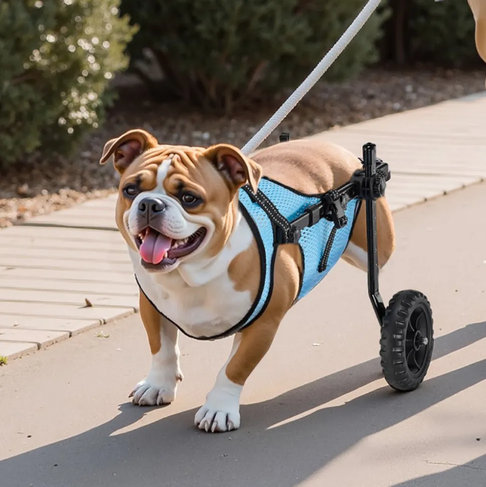 VEVOR Dog Wheelchair for Back Legs, Adjustable 2 Wheels Pet Wheelchair, Lightweight Dog Cart with Shock-Absorbing Wheels, Mobility Support Wheel Chair for Disabled Injured Dogs up to 22lbs, Medium