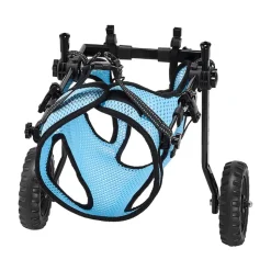 VEVOR Dog Wheelchair for Back Legs, Adjustable 2 Wheels Pet Wheelchair, Lightweight Dog Cart with Shock-Absorbing Wheels, Mobility Support Wheel Chair for Disabled Injured Dogs up to 22lbs, Medium