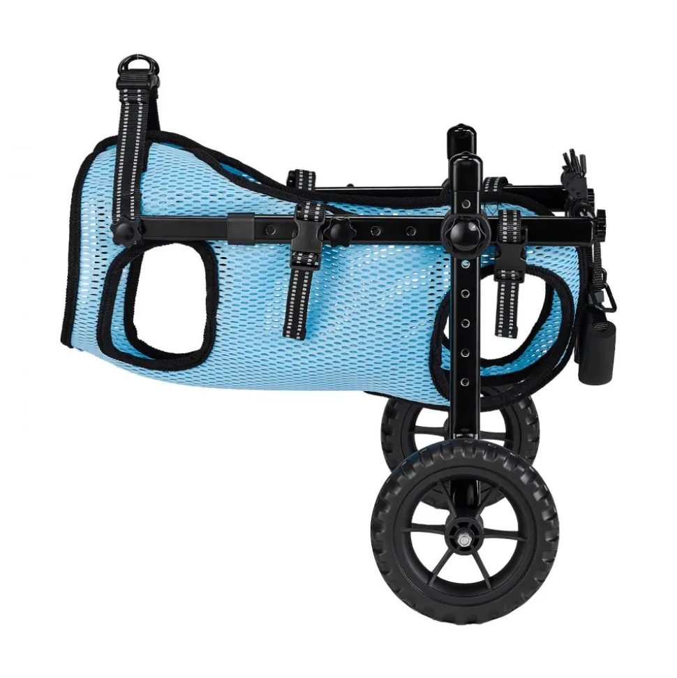 VEVOR Dog Wheelchair for Back Legs, Adjustable 2 Wheels Pet Wheelchair, Lightweight Dog Cart with Shock-Absorbing Wheels, Mobility Support Wheel Chair for Disabled Injured Dogs up to 22lbs, Medium