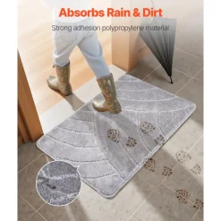 VEVOR Door Mat, 29.53 x 17.72 Inch, Front Door Mat Outside Entrance with Non-slip Rubber Backing, Dirt-Resistant & Absorbent, Easy to Clean, Low-Profile Doormat for for Entryway, Patio, Porch, Beige