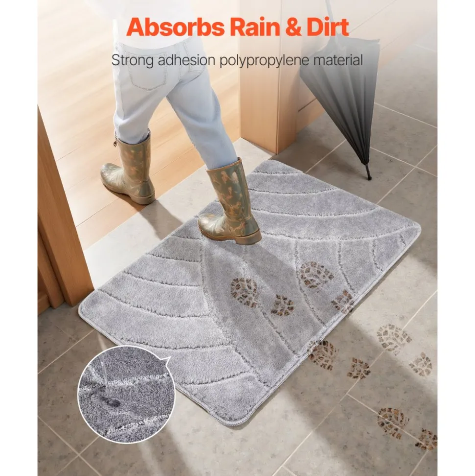 VEVOR Door Mat, 29.53 x 17.72 Inch, Front Door Mat Outside Entrance with Non-slip Rubber Backing, Dirt-Resistant & Absorbent, Easy to Clean, Low-Profile Doormat for for Entryway, Patio, Porch, Beige