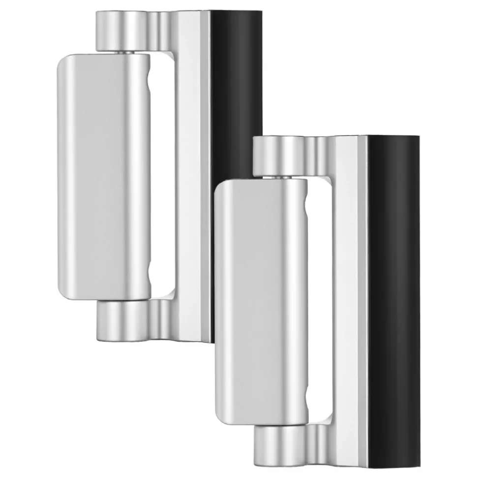 VEVOR Door Reinforcement Lock, 2 Pack Home Security Door Lock, with 3 Inch Stop Withstand 800 lbs of Force, with 8 Screws, for Inward-Opening, Aluminum Alloy, Add Extra High Security to Your Home