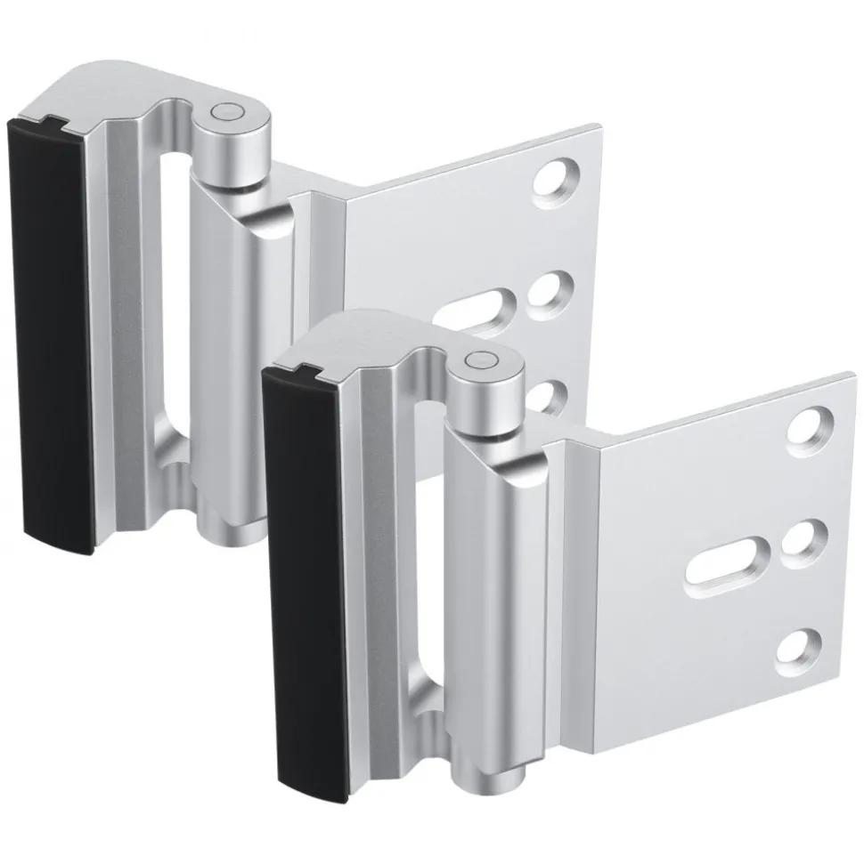 VEVOR Door Reinforcement Lock, 2 Pack Home Security Door Lock, with 3 Inch Stop Withstand 800 lbs of Force, with 8 Screws, for Inward-Opening, Aluminum Alloy, Add Extra High Security to Your Home