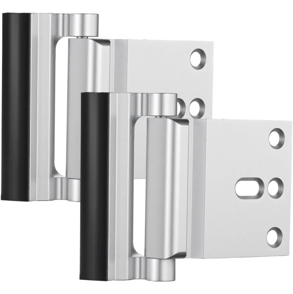 VEVOR Door Reinforcement Lock, 2 Pack Home Security Door Lock, with 3 Inch Stop Withstand 800 lbs of Force, with 8 Screws, for Inward-Opening, Aluminum Alloy, Add Extra High Security to Your Home