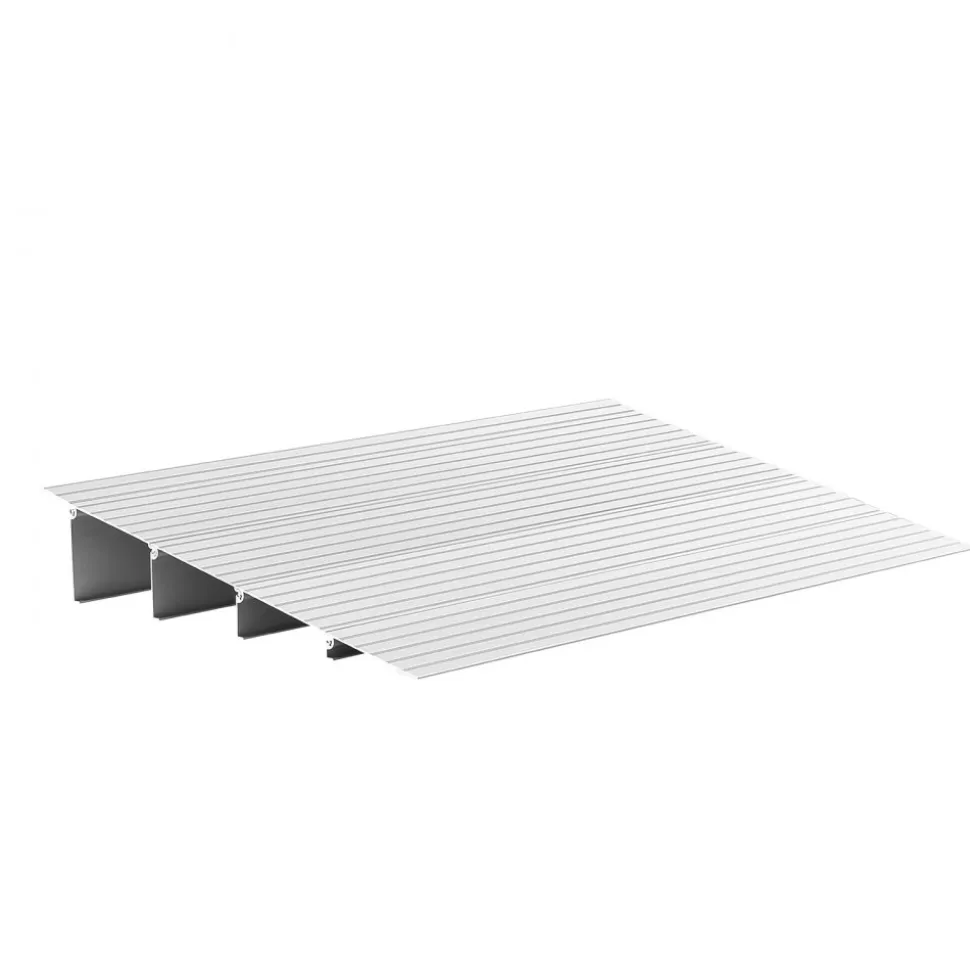 VEVOR Door Threshold Ramp, 4 inch Rise, Aluminum Alloy Threshold Ramp Rated 800 lbs Load Capacity, Handicap Ramps for Home Steps for Wheelchair, Scooters, Power Chairs, Walkers, Bicycle, Tricycle