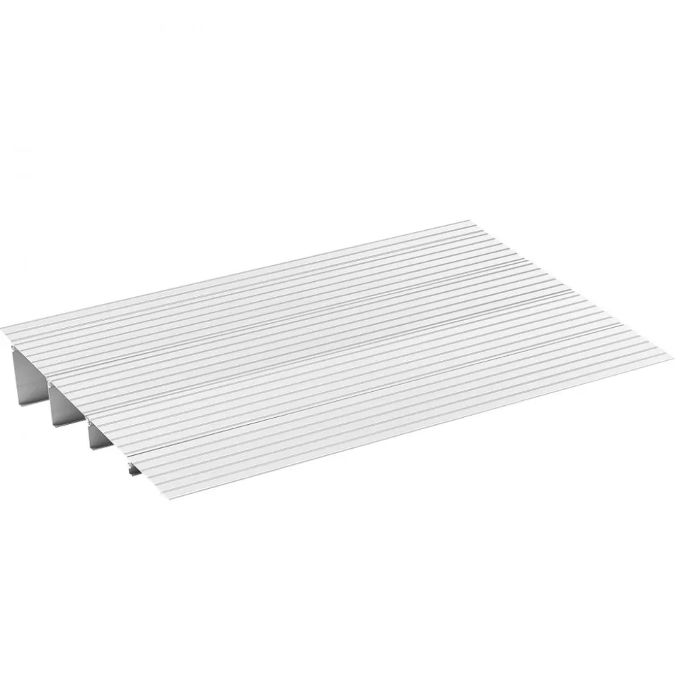 VEVOR Door Threshold Ramp, 4 inch Rise, Aluminum Alloy Threshold Ramp Rated 800 lbs Load Capacity, Handicap Ramps for Home Steps for Wheelchair, Scooters, Power Chairs, Walkers, Bicycle, Tricycle