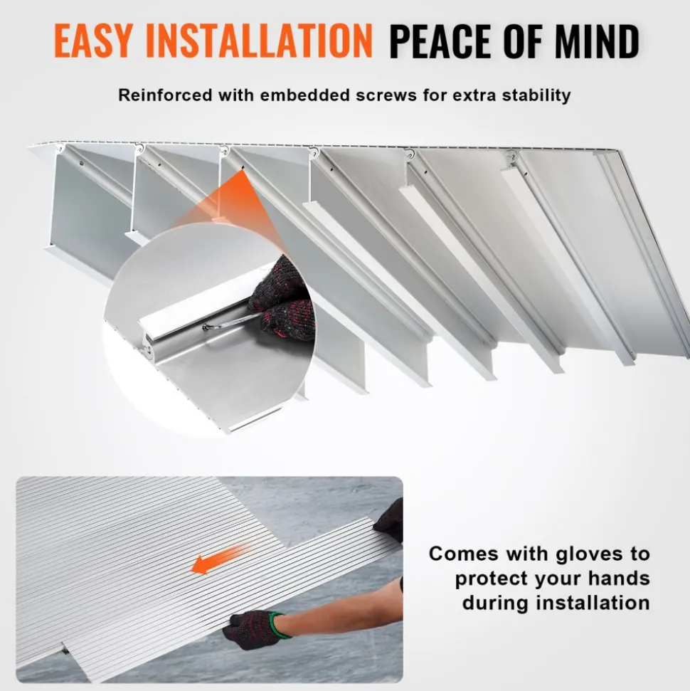 VEVOR Door Threshold Ramp, 1" Rise, 800 lbs Load Capacity, Door Ramp for Wheelchairs, Aluminum Threshold Ramp for Doorways, Adjustable Modular Threshold Ramp for Wheelchairs, Scooters, Power Chairs