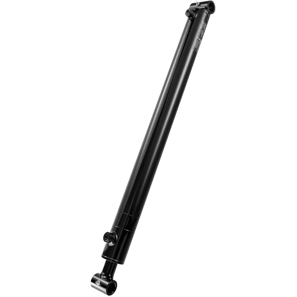 VEVOR Double Acting Hydraulic Cylinder, 2" Bore x 24" Stroke, Max 3500PSI Hydraulic Cylinder, Heavy-Duty Welded Cross Tube Cylinders with 1" Pin Hole & SAE #6 Port for Agricultural Machinery, Tractors