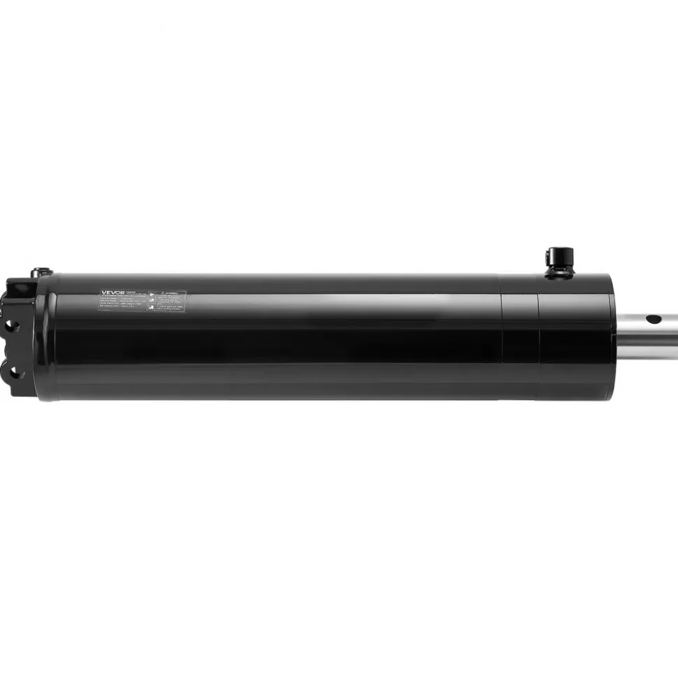 VEVOR Double Acting Hydraulic Cylinder, 5" Bore x 20" Stroke, Max 4500PSI Hydraulic Cylinder, Heavy-Duty Welded Cross Tube Cylinders with 0.63" Pin Hole & SAE #6 Port for Agricultural Machinery