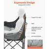 VEVOR Double Camping Chair, Oversized Two Person Camp Chair with 660 lbs Heavy Duty Support, with Dual Cup Holders, Wine Glass Holders, Magazine Straps, Carry Bags for Outdoor, Beach, 1 Pack