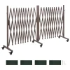 VEVOR Double Expandable Barricades, 27FT Expandable Safety Barrier, 0-180° Rotatable Mobile Barricade with Locking Casters, Portable Folding Security Gate Traffic Fence for Patio Garden Stairway