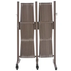 VEVOR Double Expandable Barricades, 20FT Expandable Safety Barrier, Flexible Mobile Barricade with Locking Casters, Portable Folding Security Gate Metal Traffic Fence for Patio Garden Stairway