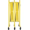 VEVOR Double Expandable Barricades, 18FT Industrial Safety Barriers, Flexible Mobile Barricade with Locking Casters, Portable Folding Security Gate Metal Traffic Fence for Driveway Warehouse Elevator