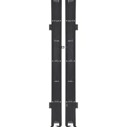 VEVOR Double Folding Security Gate, Lockable Scissor Gate with 360° Swivel Casters, Outdoor Barricade Steel Retractable Gates, for Entry Security, Garage, Warehouse & Pool, 155.12 x 86.81 in (W x H)