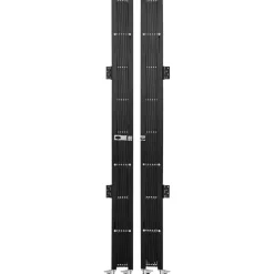 VEVOR Double Folding Security Gate, 5' H x 10' W Folding Door Gate, Steel Accordion Security Gate, Flexible Expanding Security Gate, 360° Rolling Barricade Gate, Scissor Gate or Door with Keys