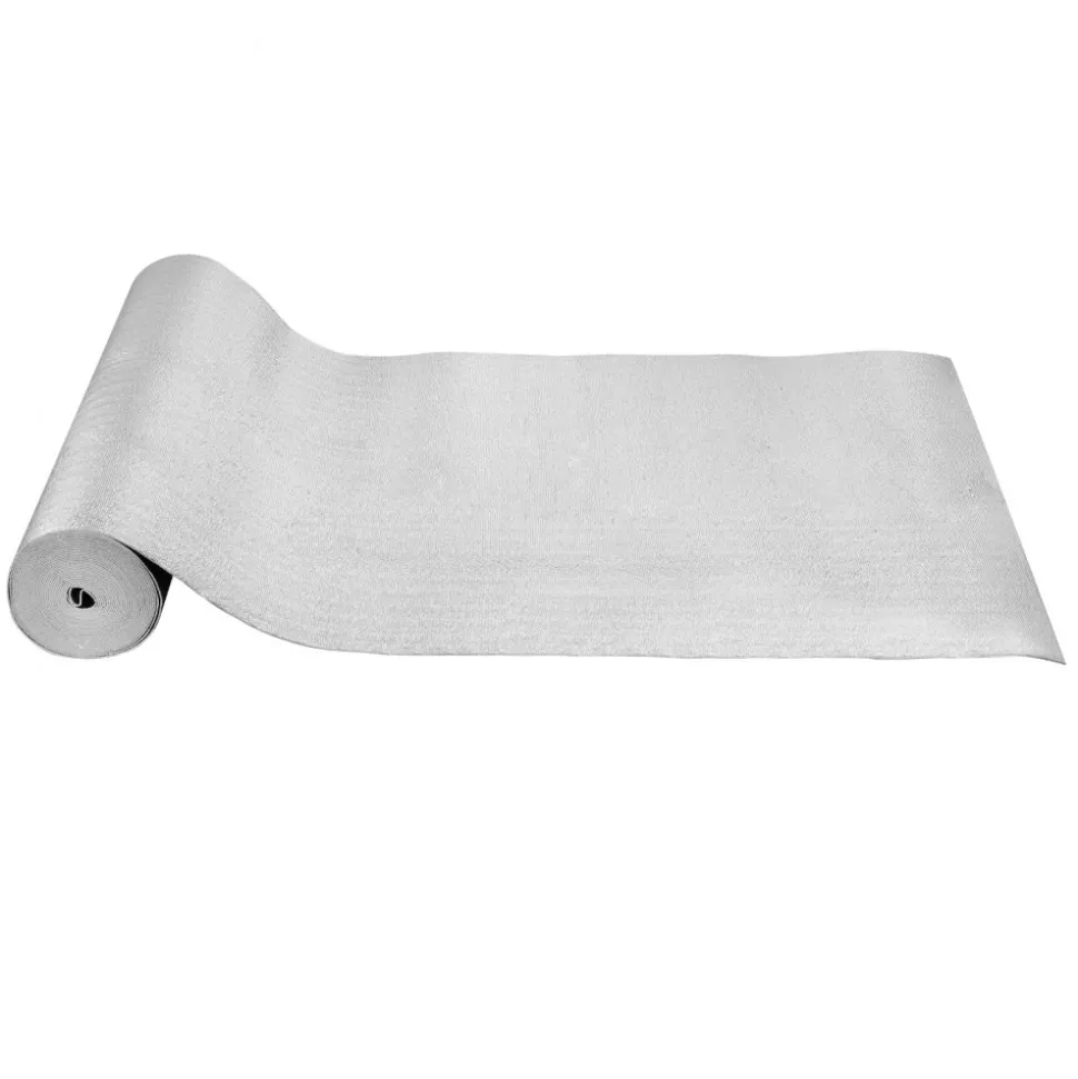 VEVOR Double Reflective Insulation Roll, Foam Core Radiant Barrier, 3.2 mm 48 in x 50 ft, Double-Sided Aluminum Foil EPE Foam Heat Reflective Shield, Thermal Insulation Roll for Window RV Roof