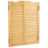 VEVOR Double Saloon Doors, 36"W x 42" H Arched Top Interior Swinging Cafe Doors, Premium Pine Wood, with Hinges & Hardware Kit, Easy to Install, for Hallway Kitchen Bar Pub Entrance, Log Color
