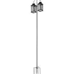 VEVOR Double Shepherds Hooks for Outdoor, 8 Pack 92 Inch Heavy Duty Bird Feeder Pole, 3/4 Inch Thick Garden Hooks for Hanging Hummingbird Feeder, Plant Baskets, Solar Light Lanterns,Wind Chimes