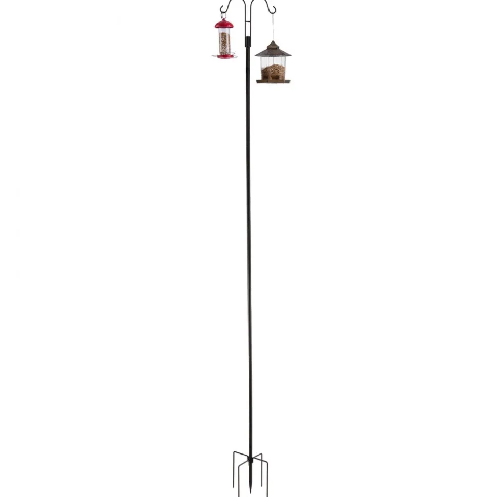VEVOR Double Shepherds Hooks for Outdoor, 8 Pack 108 Inch Heavy Duty Bird Feeder Pole, 3/4 Inch Thick Garden Hooks for Hanging Hummingbird Feeder, Plant Baskets, Solar Light Lanterns,Wind Chimes