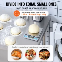 VEVOR Dough Divider Rounder, 40PCS Manual Dough Equal Divider Machine, 1.06oz - 4.94oz Hand Press Dough Cutter with 304 Stainless Steel Tray and Blade, Bread Maker for Bakery, Restaurant, Commercial
