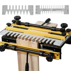 VEVOR Dovetail Jig, 12 in Width, Dove Tailing Router Jigs with 4 Router Bits & 3 Templates, Precise Alignment Dove Tail Jig, Mortise and Tenon Woodworking Tools for Furniture & Wood Cabinet Making