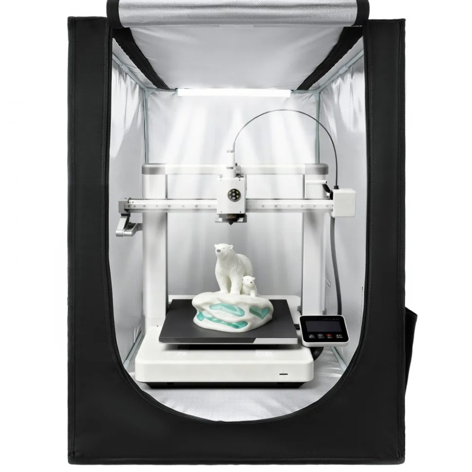VEVOR 3D Printer Enclosure, Dustproof Waterproof Oxford Cloth 3D Printer Tent, Constant Temperature Protective Case with LED Lighting, Compatible with Creality/ELEGOO/Anycubic Multiple Popular Models