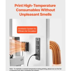 VEVOR 3D Printer Enclosure with Ventilation, Dustproof Waterproof Transparent Acrylic 3D Printer Tent, Constant Temperature Protective Case with LED, Compatible with Bambu Lab, Ender, Neptune, Kobra