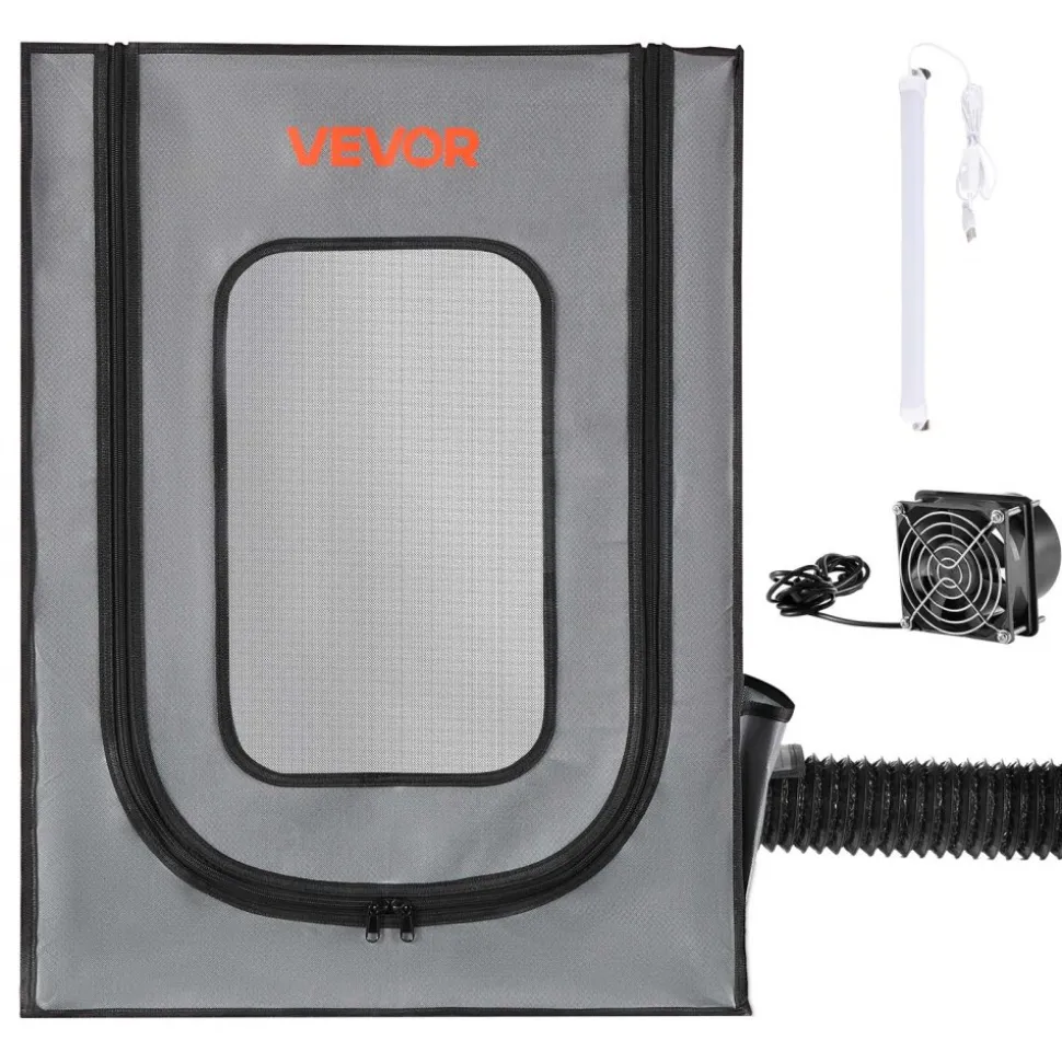 VEVOR 3D Printer Enclosure with Ventilation, Dustproof Waterproof Oxford Cloth Resin 3D Printer Tent, Constant Temperature Protective Case with LED, Compatible with Photon Mono/Mars 3, FDM/LCD Printer