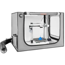 VEVOR 3D Printer Enclosure with Ventilation, Dustproof Waterproof Large Size 600D Oxford Cloth 3D Printer Tent, Constant Temperature Protective Case with LED, Designed for Bambu Lab A1 Combo, Grey
