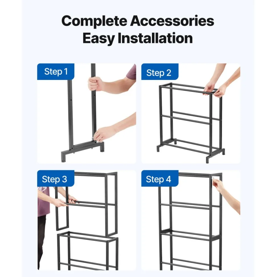 VEVOR 3D Printer Filament Storage Rack, 5 Tier Heavy Duty Storage Shelves for 3D Printing Filaments, Filament Spool Holders Racks for 3D Printing Studio, Home Studio, Office, Workshop (Shelf Only)