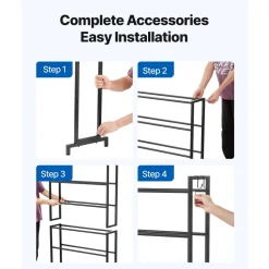 VEVOR 3D Printer Filament Storage Rack, 3-Tier 3D Printer Stand with Filament Storage, Spools Holder Racks Cart with Wheels, Filaments Organzied for 3D Printing Station, Office, Workshop (Shelf Only)
