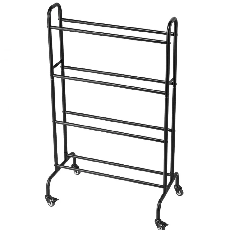 VEVOR 3D Printer Filament Storage Rack, 4 Tier Heavy Duty Storage Shelf, Rolling Filament Spool Holders Racks with Wheels, Filaments Organzied for 3D Printing Station, Office, Workshop (Shelf Only)