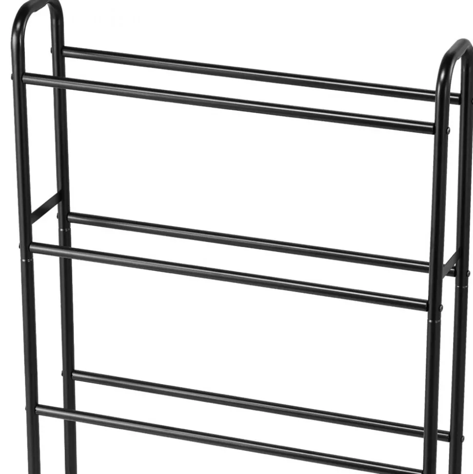 VEVOR 3D Printer Filament Storage Rack, 4 Tier Heavy Duty Storage Shelf, Rolling Filament Spool Holders Racks with Wheels, Filaments Organzied for 3D Printing Station, Office, Workshop (Shelf Only)