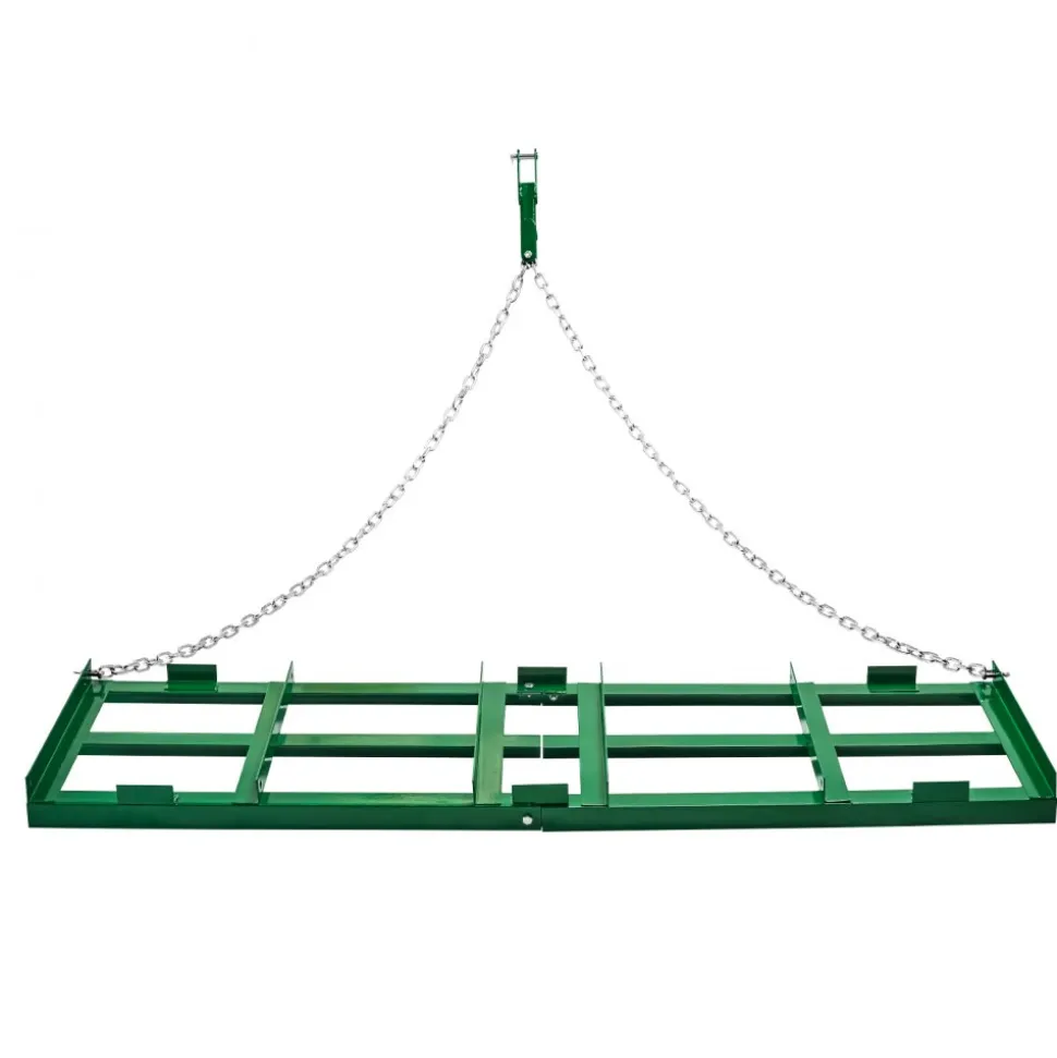 VEVOR Drag Harrow, 6 ft Heavy Duty Tow Behind Drag Harrow with Adjustable Bars & 72 in Chain, Driveway Grader Landscape Rake for ATV, UTV, Tractor, Mower Tow Behind Yard Lawn Leveling Tool