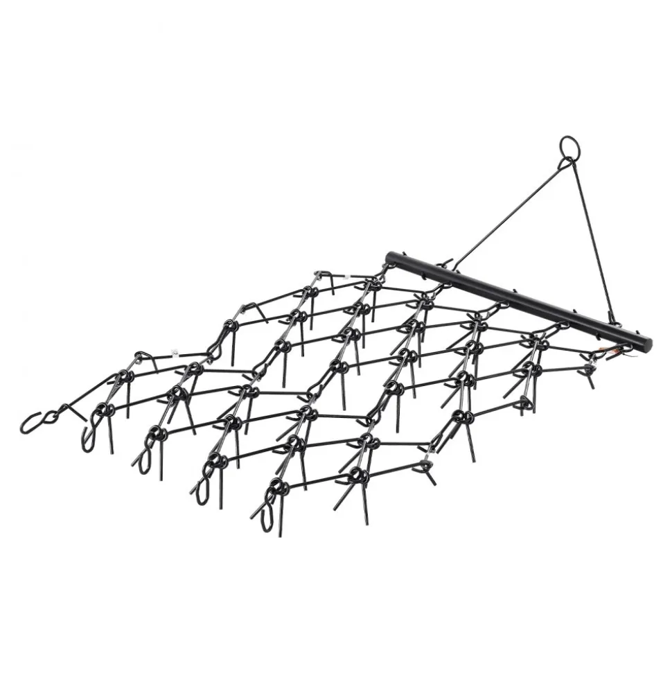 VEVOR Drag Harrow, 4 ft x 5.6 ft Durable Chain Harrow with 80 Sharp Teeth, Suitable for ATV UTV Tractor, Ideal for Soil Preparation, Seeding, Smoothing Landscapes, and Yard Gravel Driveway Maintenance