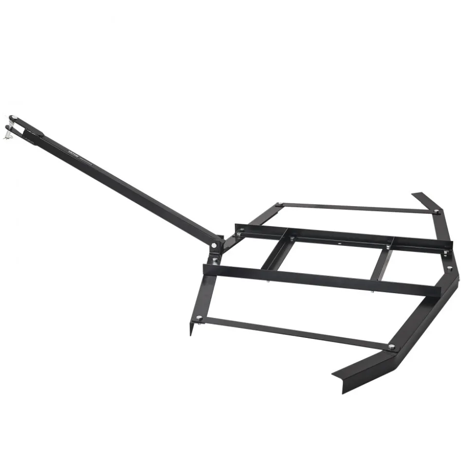 VEVOR Drag Harrow, 66" Width Tow Behind Drag Harrow, Q235 Steel Driveway Grader with Adjustable Bars & Pin Hitch, Support up to 50 lbs, Tractor Driveway Harrow for ATVs, UTVs, Garden Lawn Tractors
