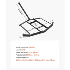 VEVOR Drag Harrow, 66