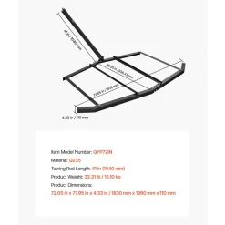 VEVOR Drag Harrow, 72