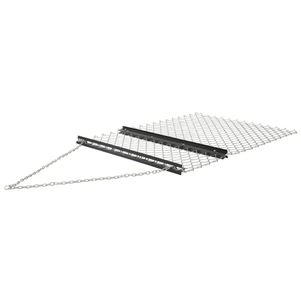 VEVOR Drag Harrow, 4 x 5 ft Chain Harrow - Made from Q235 Steel, UTV Tractor Attachments for Landscape Leveling or Sod Prepping, Durable Harrow Rake for Gravel Driveway, Farm Field Garden Black
