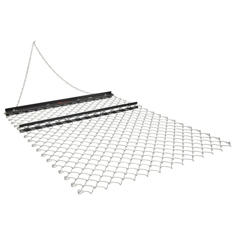 VEVOR Drag Harrow, 4 x 5 ft Chain Harrow - Made from Q235 Steel, UTV Tractor Attachments for Landscape Leveling or Sod Prepping, Durable Harrow Rake for Gravel Driveway, Farm Field Garden Black