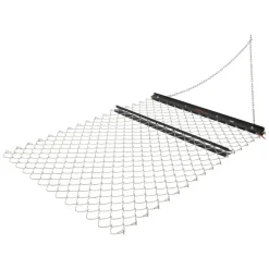 VEVOR Drag Harrow, 4 x 5 ft Chain Harrow - Made from Q235 Steel, UTV Tractor Attachments for Landscape Leveling or Sod Prepping, Durable Harrow Rake for Gravel Driveway, Farm Field Garden Black