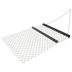 VEVOR Drag Harrow, 4 x 5 ft Chain Harrow - Made from Q235 Steel, UTV Tractor Attachments for Landscape Leveling or Sod Prepping, Durable Harrow Rake for Gravel Driveway, Farm Field Garden Black