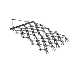 VEVOR Drag Harrow, 4 x 4 ft Durable Chain Harrow with 69 Sharp Teeth, Suitable for ATV UTV Tractor, Ideal for Soil Preparation, Seeding, Smoothing Landscapes, and Yard Gravel Driveway Maintenance