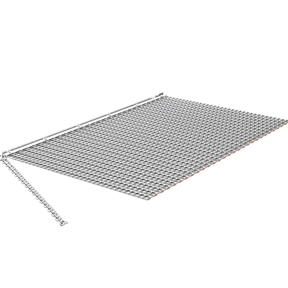 VEVOR Drag Harrow, 5 x 3 ft, High-Efficiency Chain Harrow Rake, ATVs UTVs Tractors Attachments, Durable Galvanized Steel Mesh Drag Mat with Towing Chain, for Gravel Driveway Ruts Farm Field Leveling