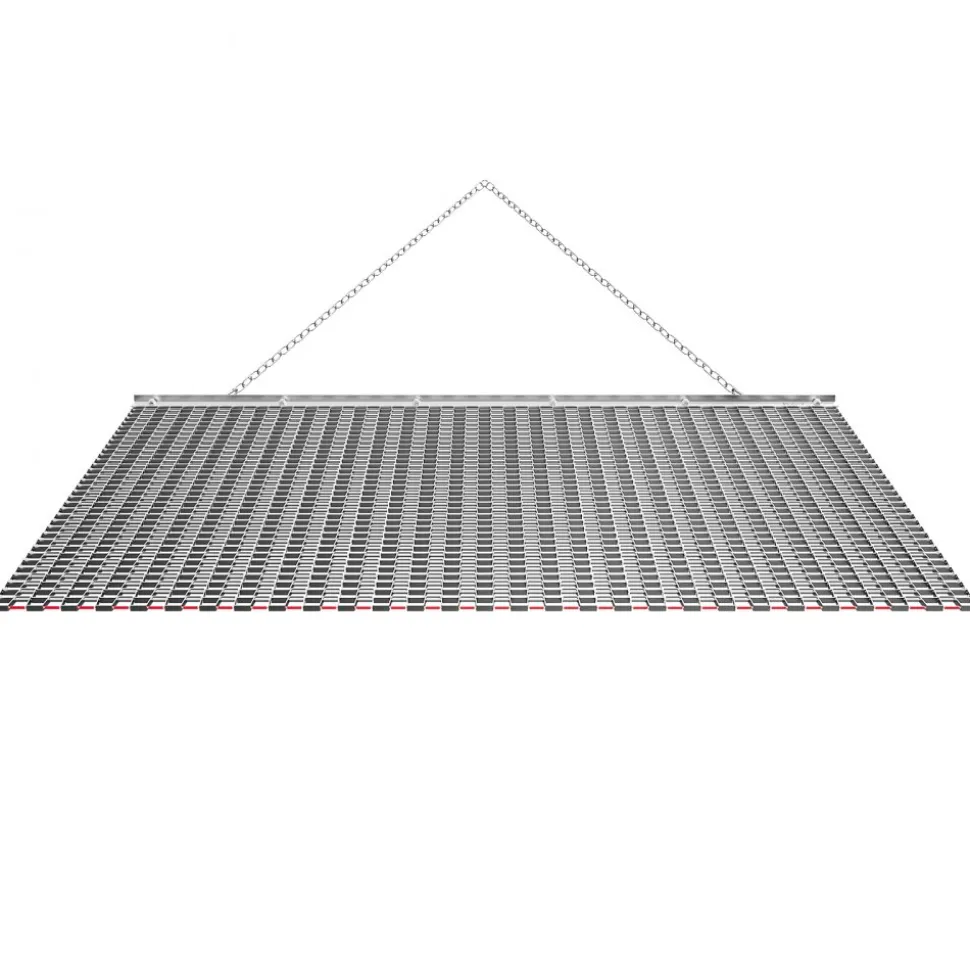 VEVOR Drag Harrow, 5 x 3 ft, High-Efficiency Chain Harrow Rake, ATVs UTVs Tractors Attachments, Durable Galvanized Steel Mesh Drag Mat with Towing Chain, for Gravel Driveway Ruts Farm Field Leveling