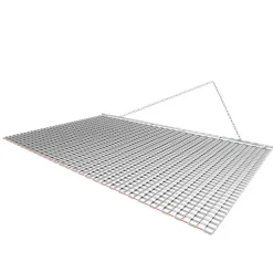 VEVOR Drag Harrow, 5 x 3 ft, High-Efficiency Chain Harrow Rake, ATVs UTVs Tractors Attachments, Durable Galvanized Steel Mesh Drag Mat with Towing Chain, for Gravel Driveway Ruts Farm Field Leveling