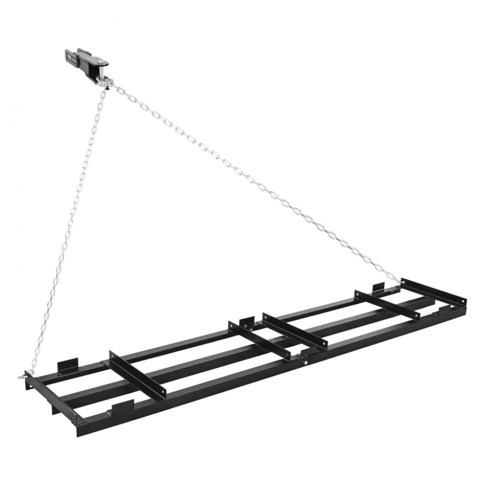 VEVOR Drag Harrow, 96 x 20 in, Tow-Behind Driveway Grader with Adjustable Width & 50lbs Load Capacity, Heavy Duty Lawn Leveling Rake, Galvanized Steel Gravel Driveway Drag, Fits ATVs UTVs Tractors