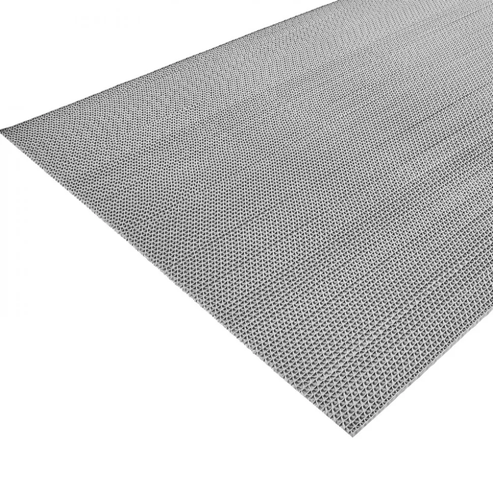 VEVOR Drainage Mat, 3 x 16.4 ft, PVC Non Slip Commercial Floor Mat, Wet Area Water Drain Splash Matting Hollow Doormat Roll, for Outdoor Indoor Restaurant Swimming Pool Patio Bathroom Washroom, Gray