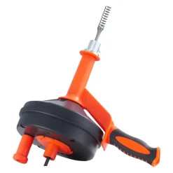 VEVOR Drain Auger 25Ft, Plumbing Snake with Drill Attachment, Plumbers Snake Drain Clog Remover for Kitchen Bathroom Shower Sink with Protective Hose and Gloves